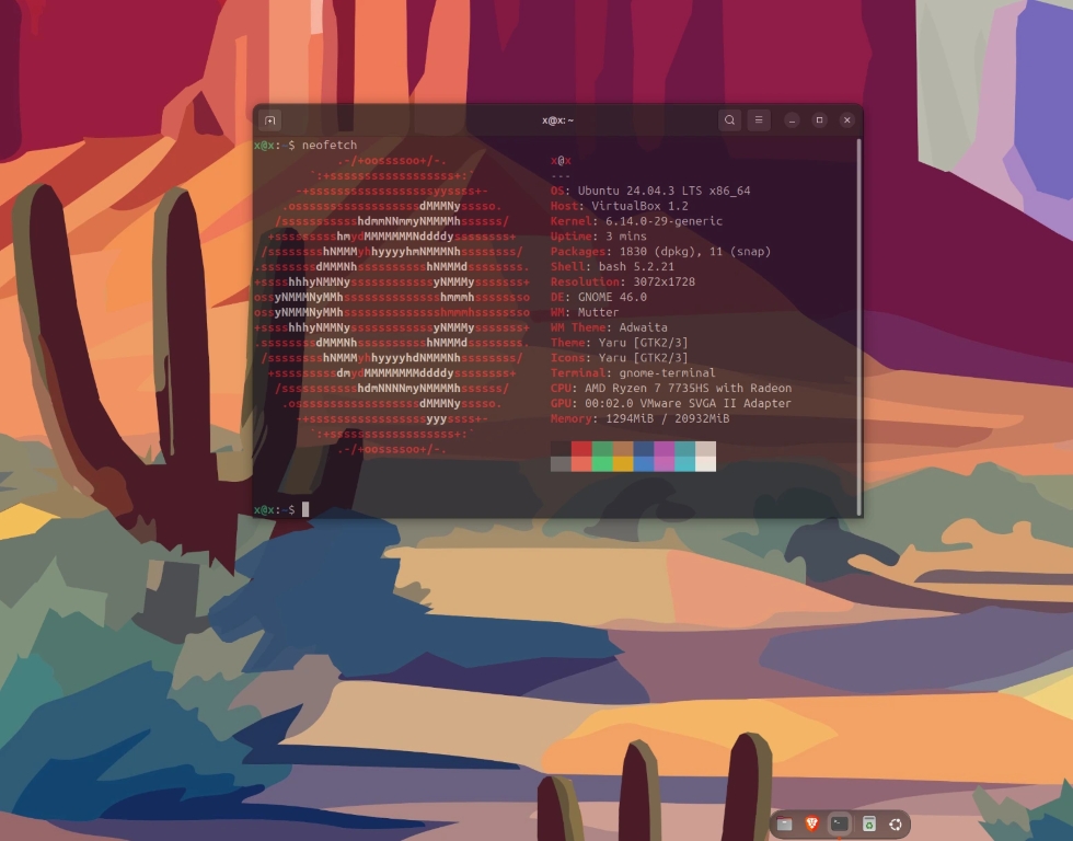 Gnome Terminal Xtropical Neon Theme 01