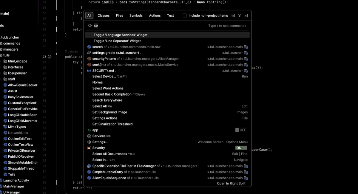 JetBrains Xscriptor UI details