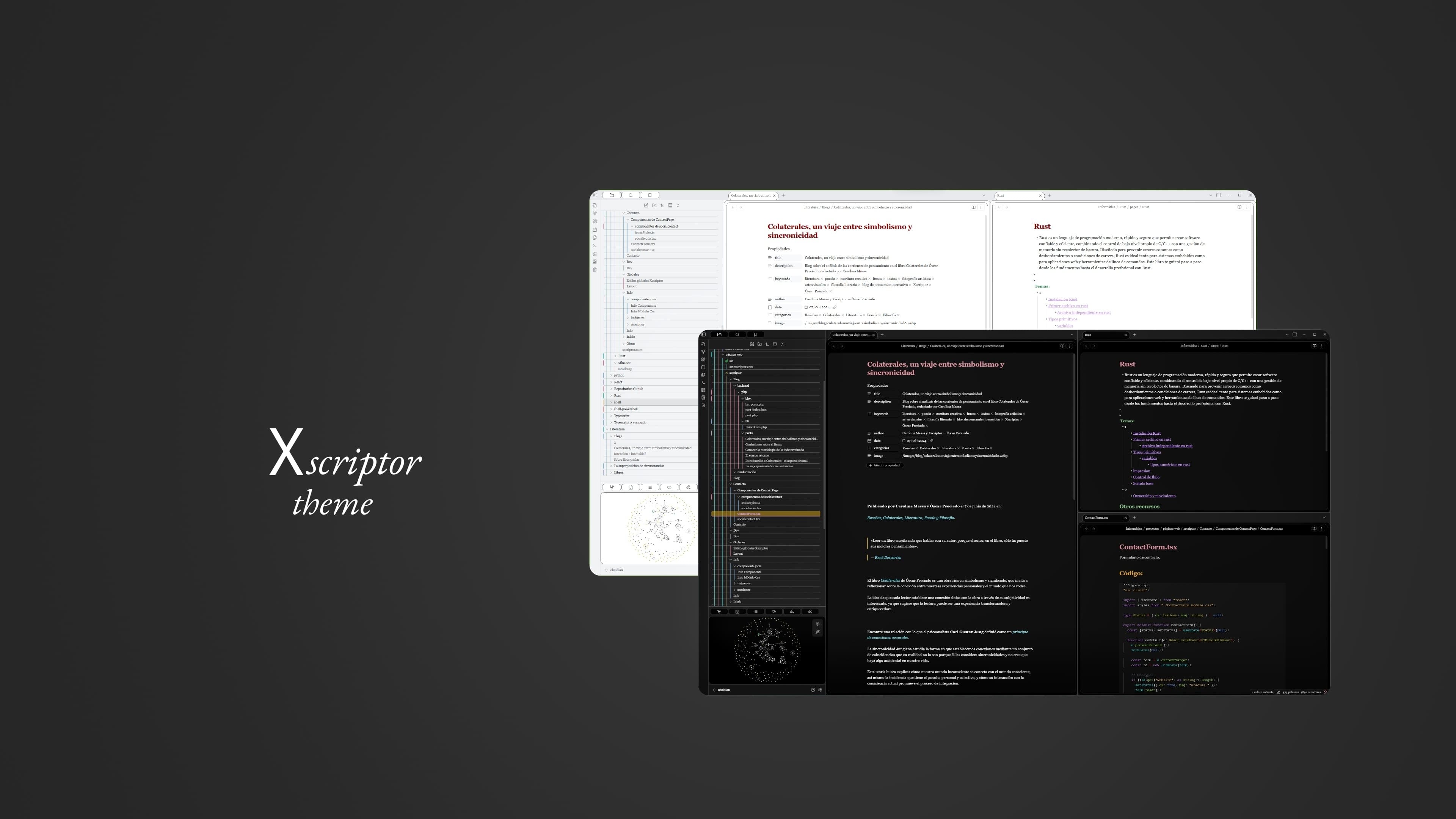 Complete Desktop Xscriptor Theme for obsidian