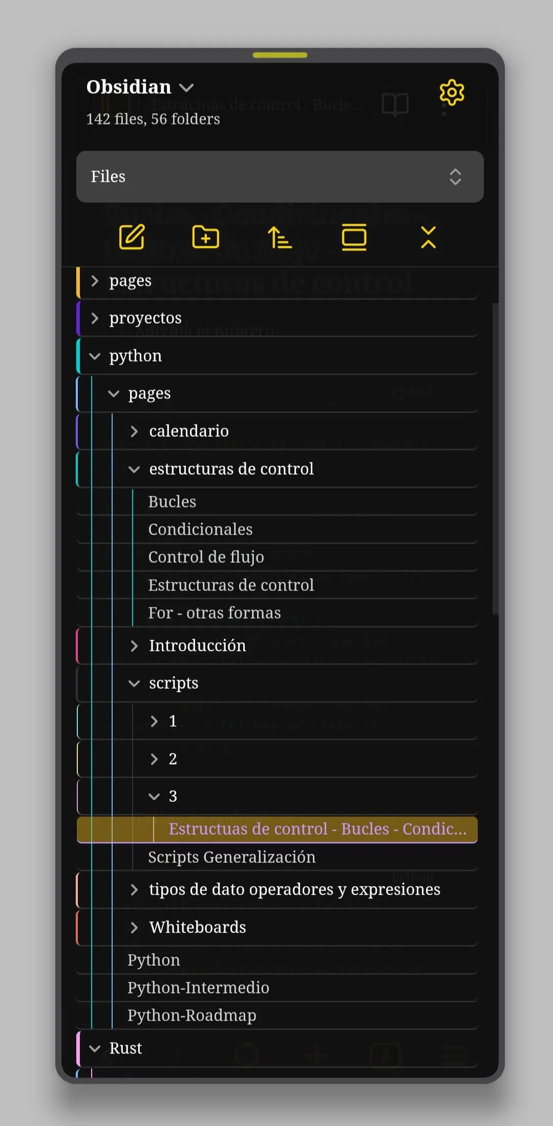 Obsidian Xscriptor Mobile Theme Dark Mode 1